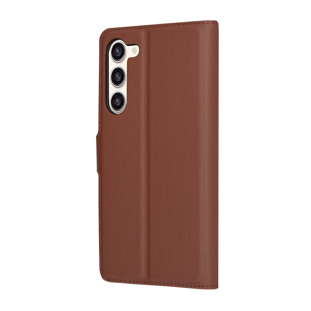 Coque pour Samsung Galaxy S23+ S916, Techsuit, Leather Folio, Marron
