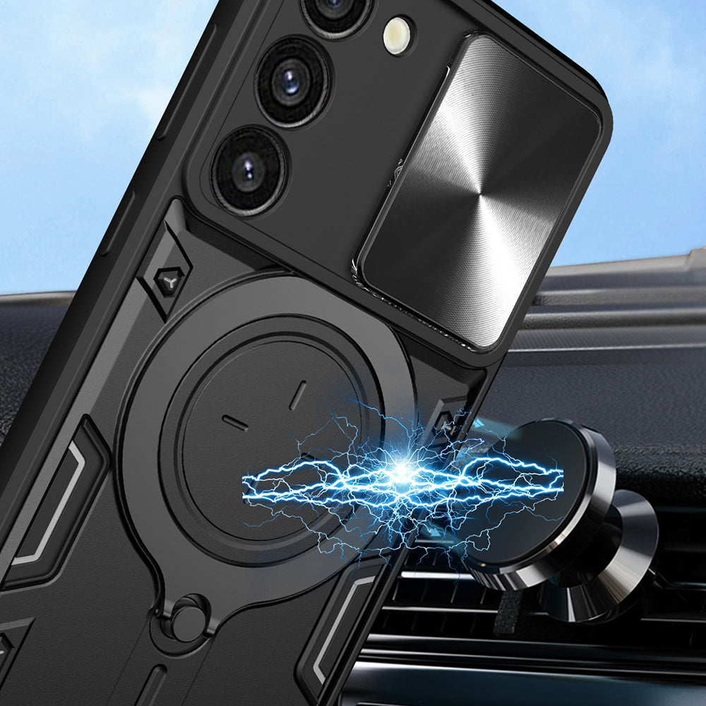 Coque pour Samsung Galaxy S23 S911, Techsuit, CamGuard Pro, Noire