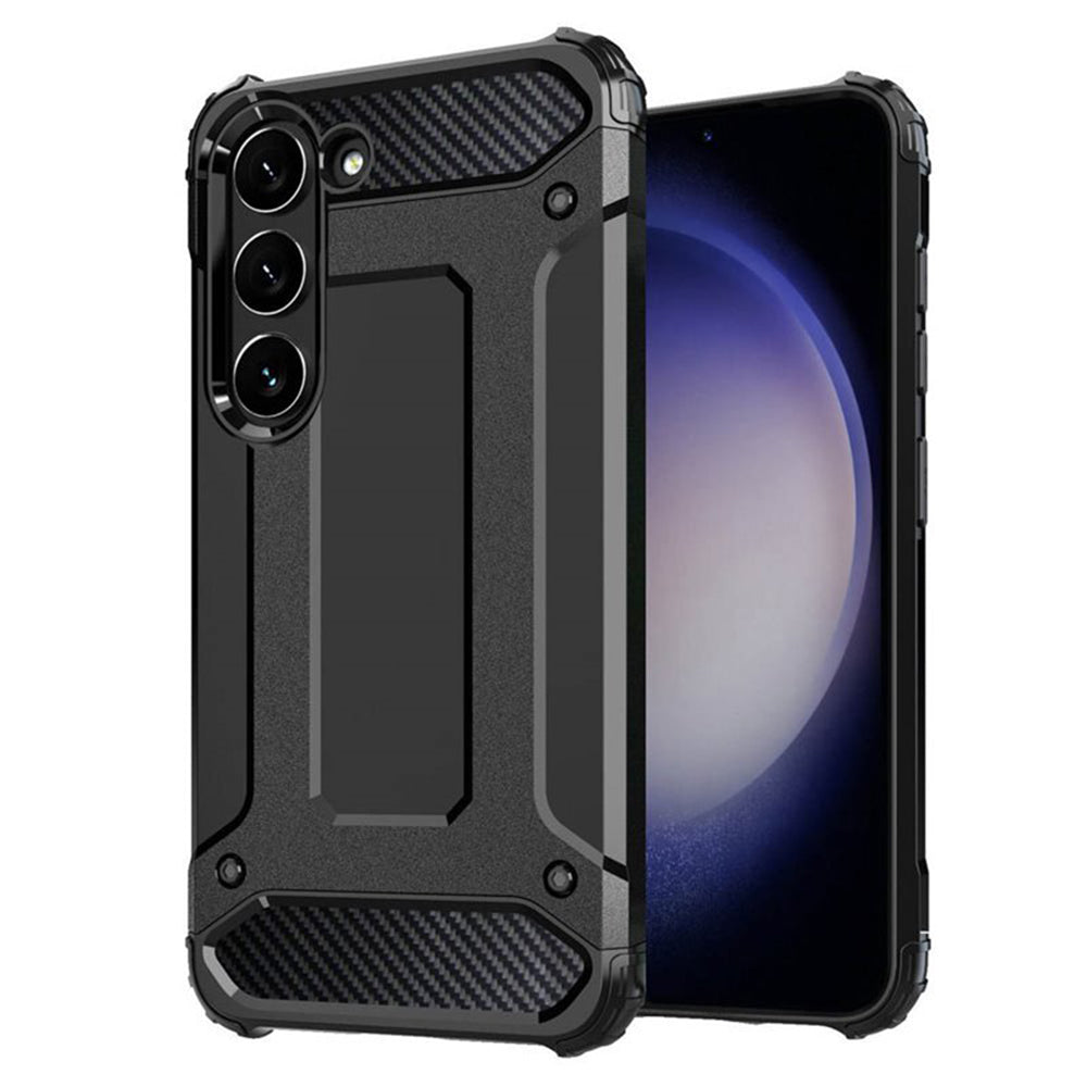 Coque pour Samsung Galaxy S23 S911, Techsuit, Hybrid Armor, Noire