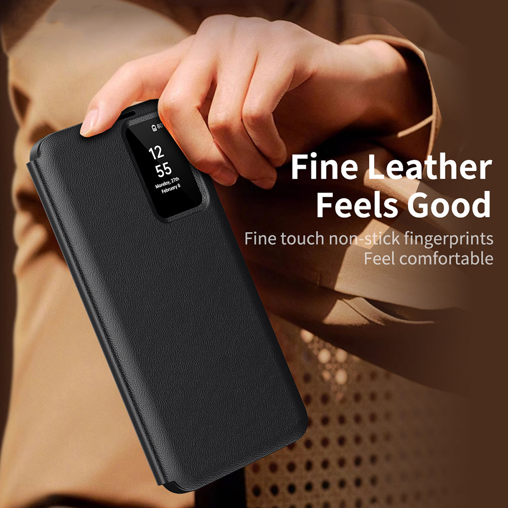 Coque pour Samsung Galaxy S23 S911, Techsuit, SmartView, Noire