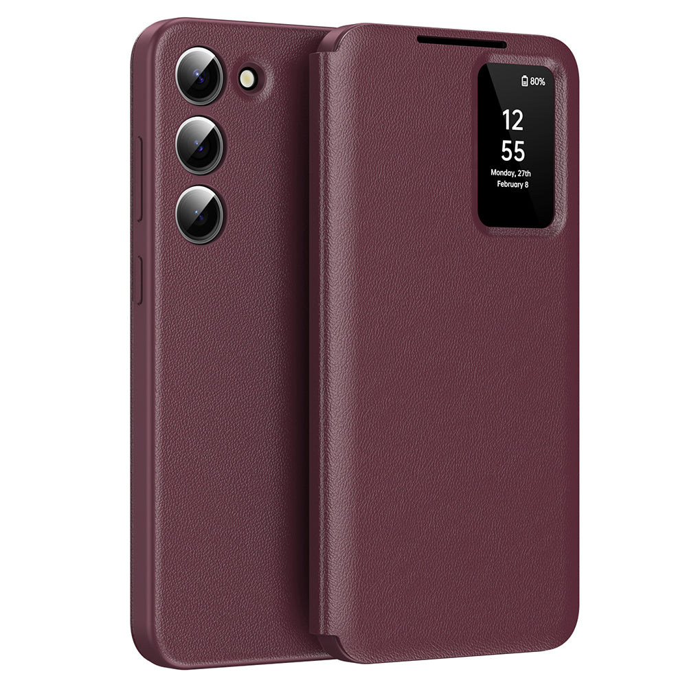 Coque pour Samsung Galaxy S23 S911, Techsuit, SmartView, Rouge