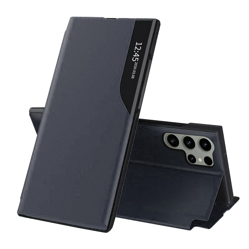 Coque pour Samsung Galaxy S23 Ultra S918, Techsuit, eFold, Bleu Foncé
