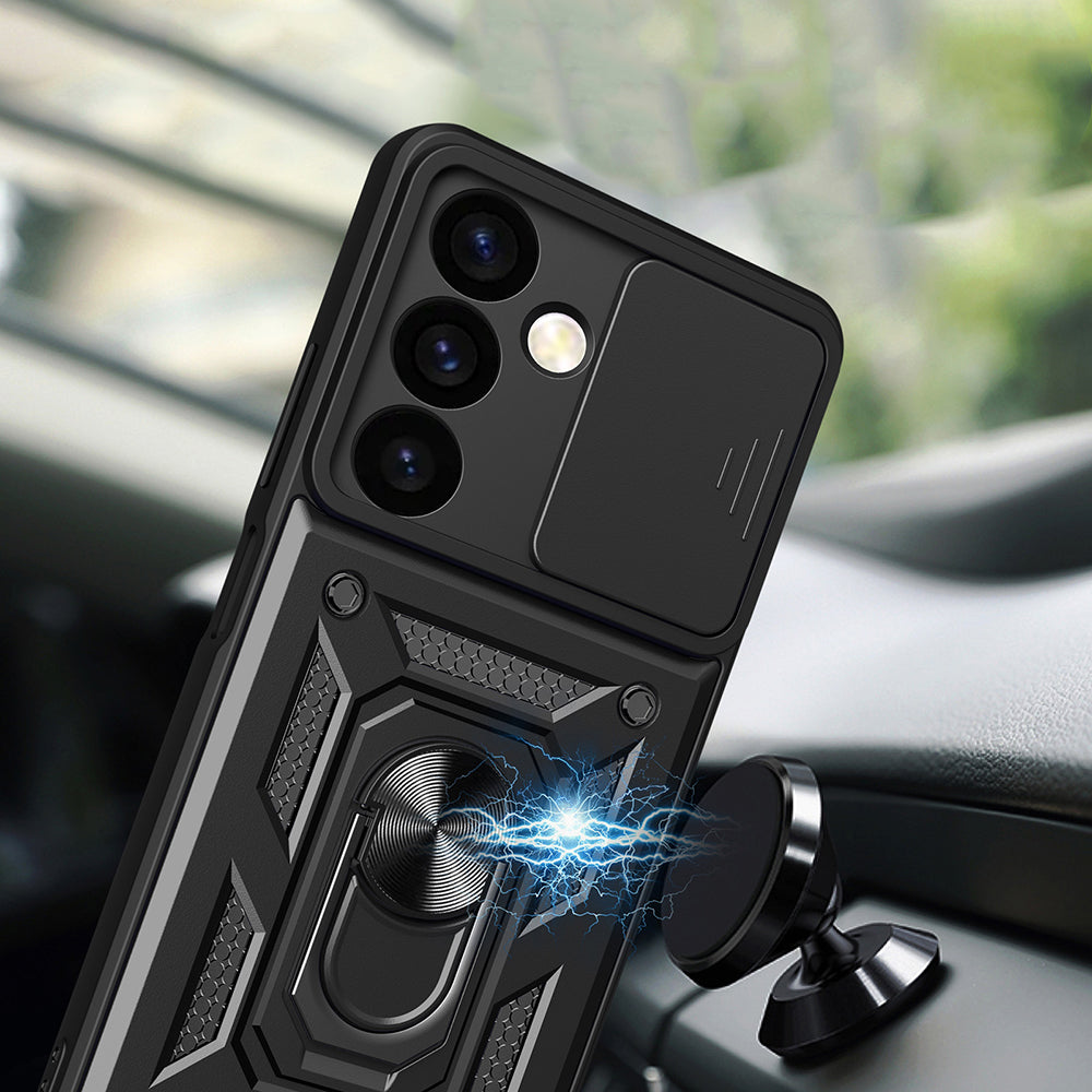 Coque pour Samsung Galaxy S24 FE S721, Techsuit, CamShield, Noire