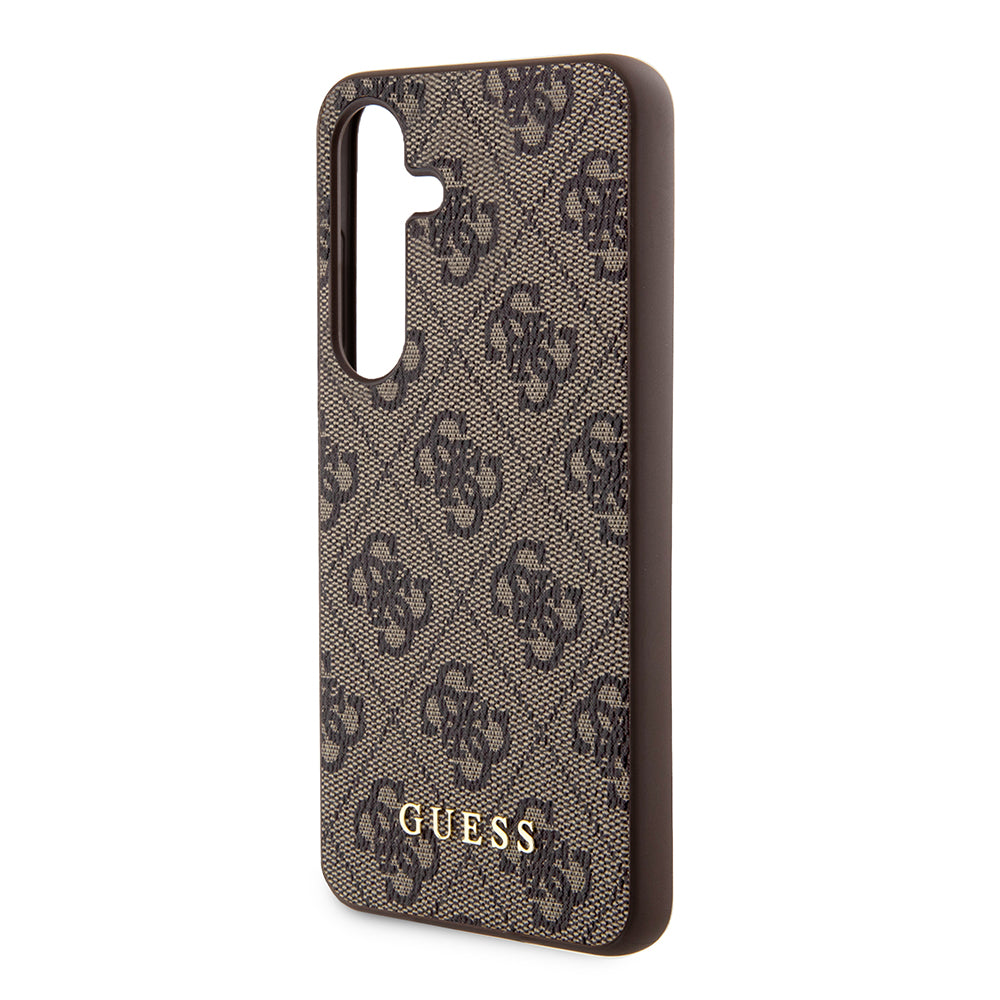 Case for Samsung Galaxy S24+ S926, Guess, 4G Metal Gold Logo, Brown