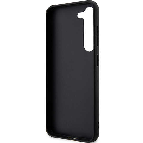 Étui pour Samsung Galaxy S24+ S926, Karl Lagerfeld, Saffiano Monogram Metal Logo, Noir