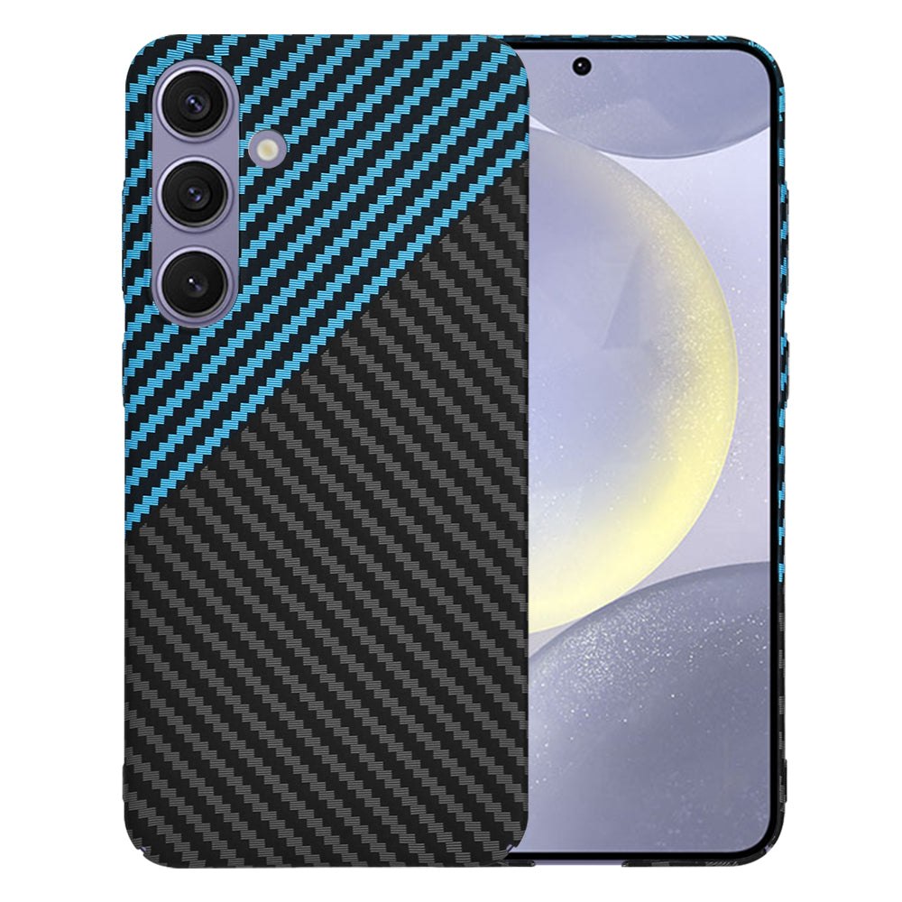 Coque pour Samsung Galaxy S24+ S926, Techsuit, Carbonite FiberShell, Noir Bleu