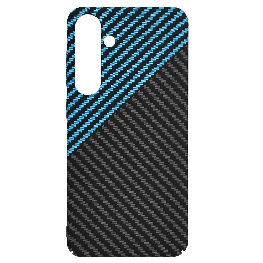 Coque pour Samsung Galaxy S24+ S926, Techsuit, Carbonite FiberShell, Noir Bleu