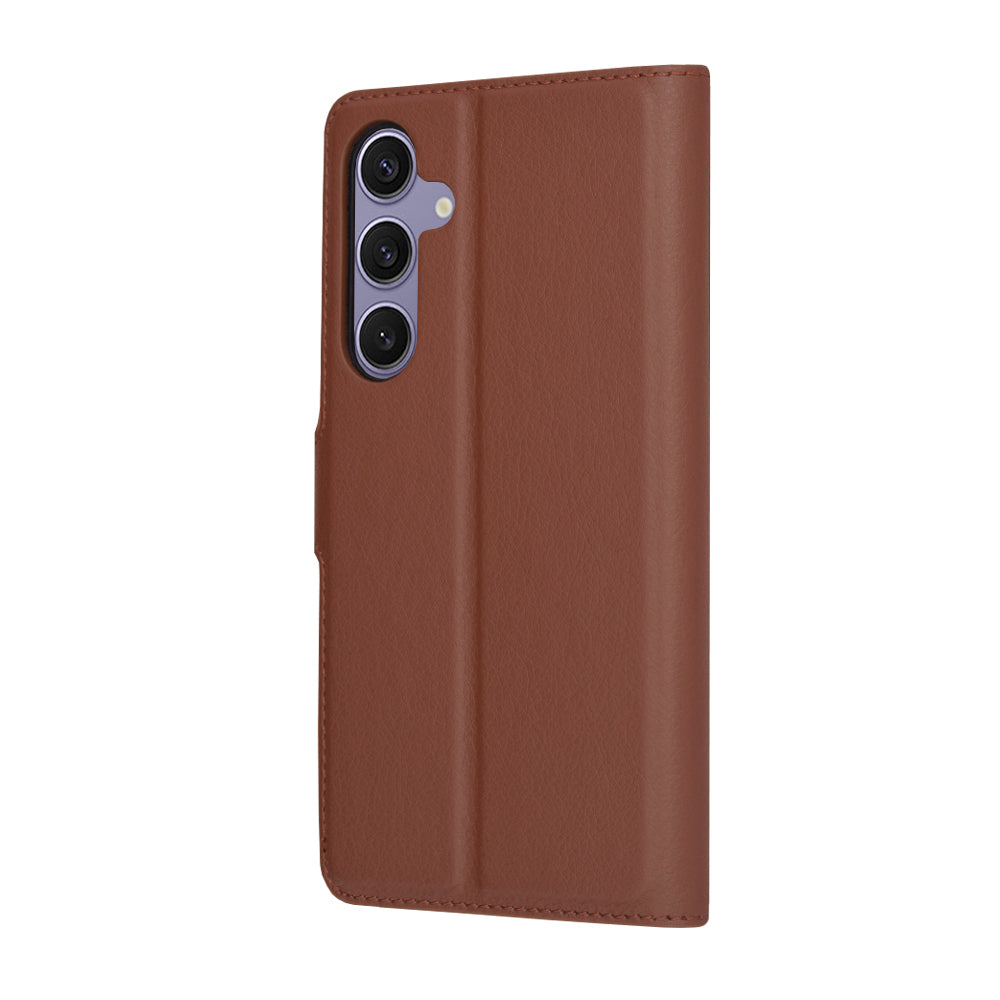 Coque pour Samsung Galaxy S24+ S926, Techsuit, Leather Folio, Marron