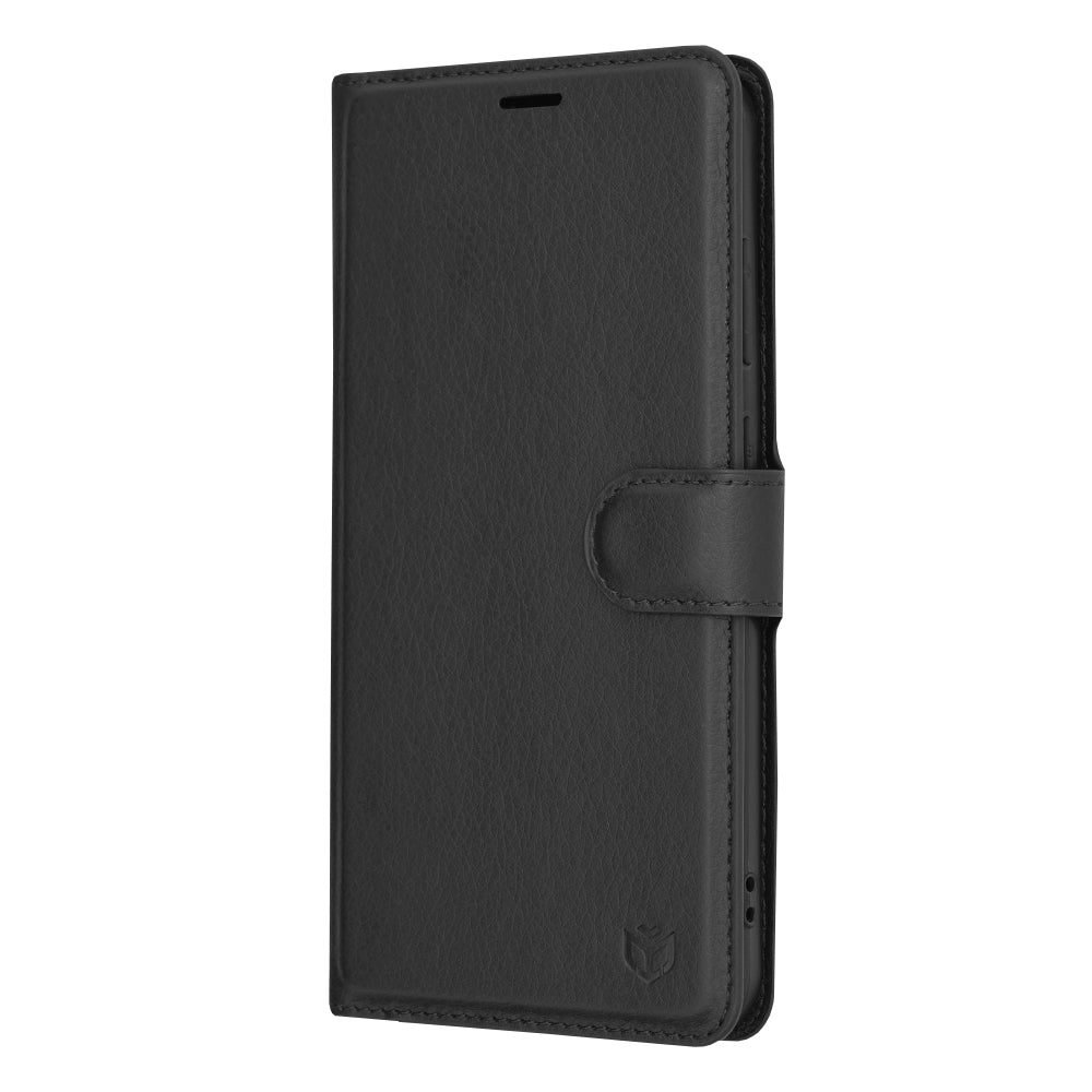 Coque pour Samsung Galaxy S24+ S926, Techsuit, Leather Folio, Noire