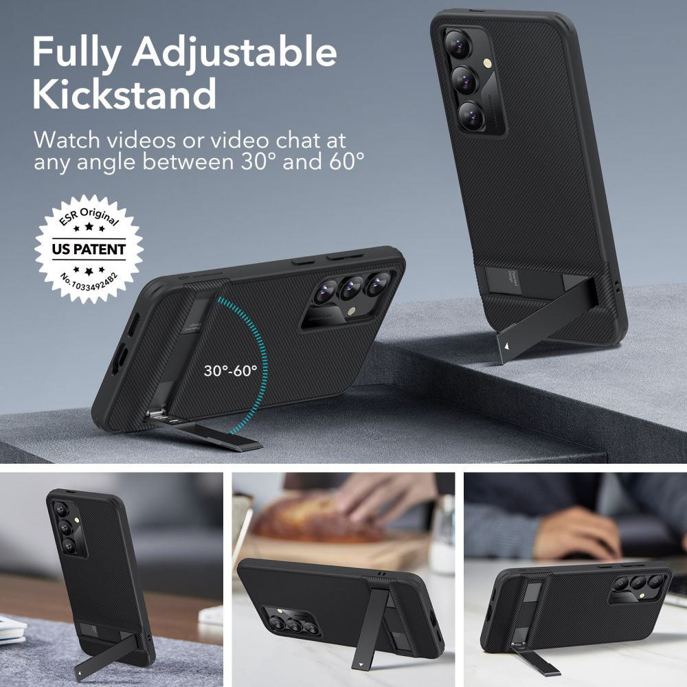 Hülle für Samsung Galaxy S24 S921, ESR, Air Shield Boost Kickstand, Schwarz