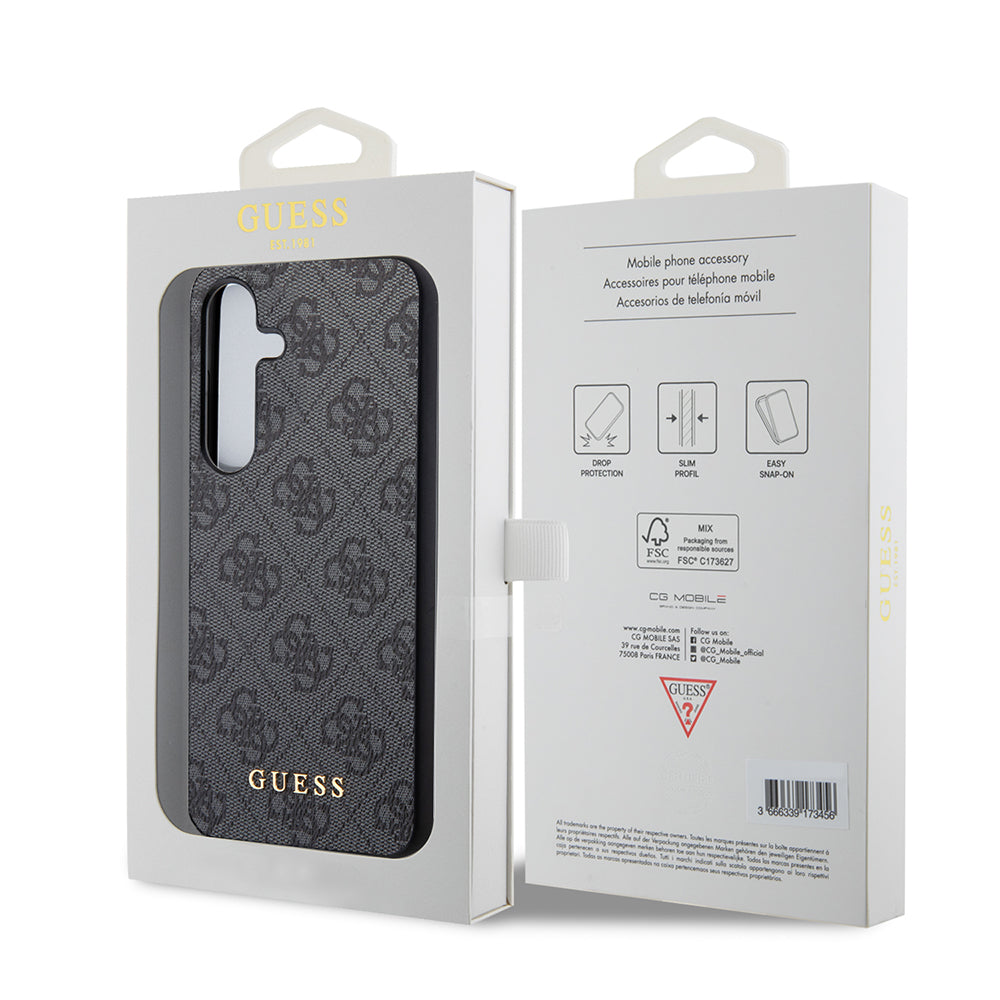 Hülle für Samsung Galaxy S24 S921, Guess, 4G Charm, Schwarz