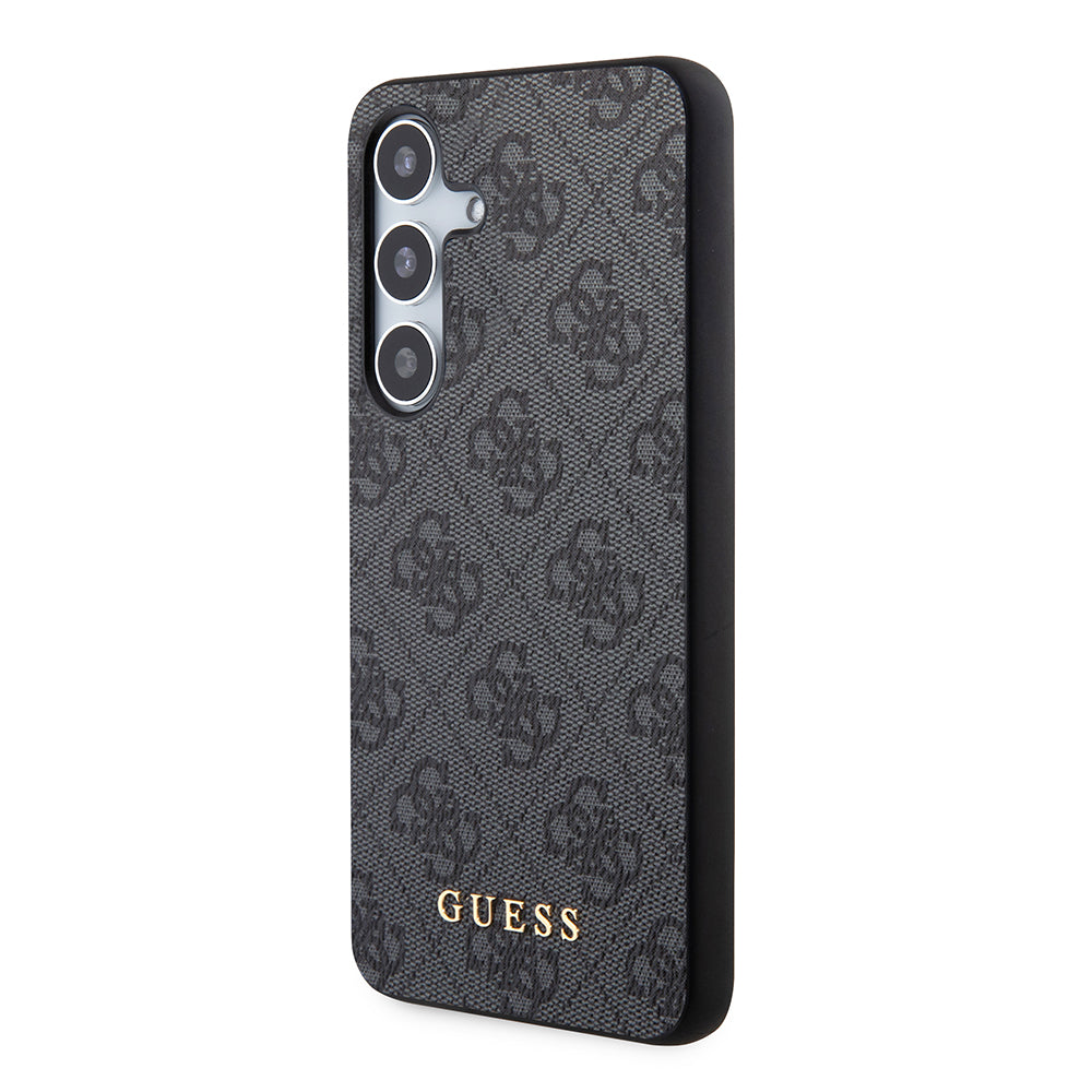 Étui pour Samsung Galaxy S24 S921, Guess, Logo Or Métal 4G, Noir
