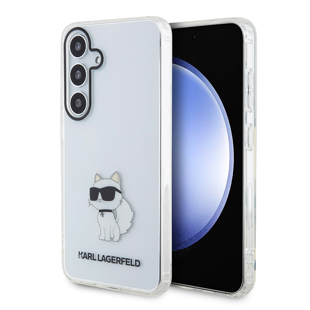 Case for Samsung Galaxy S24 S921, Karl Lagerfeld, IML Luxury Choupette, Transparent