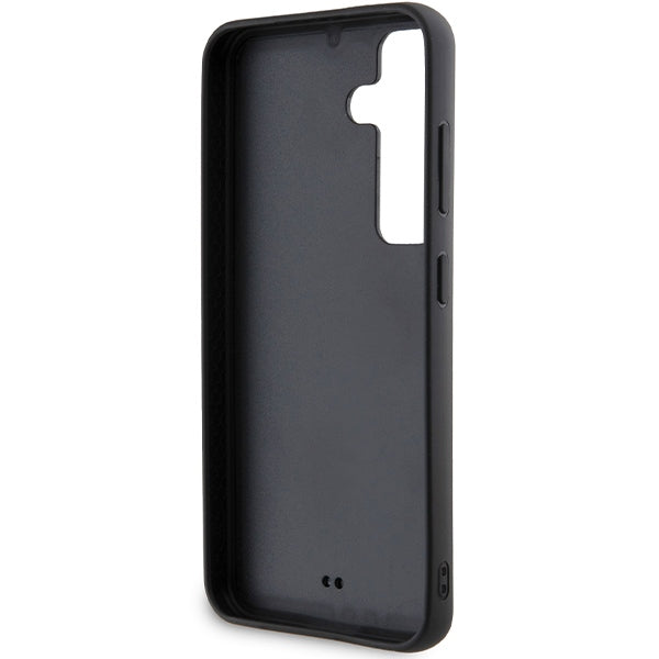 Étui pour Samsung Galaxy S24 S921, Karl Lagerfeld, Plaque Métallique Strass, Argenté