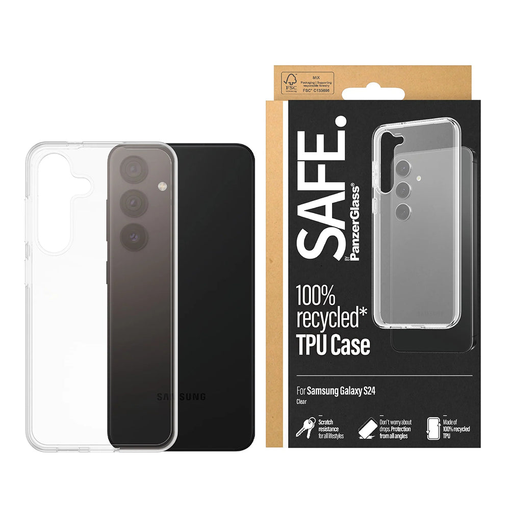 Étui pour Samsung Galaxy S24 S921, PanzerGlass, Safe., Transparent