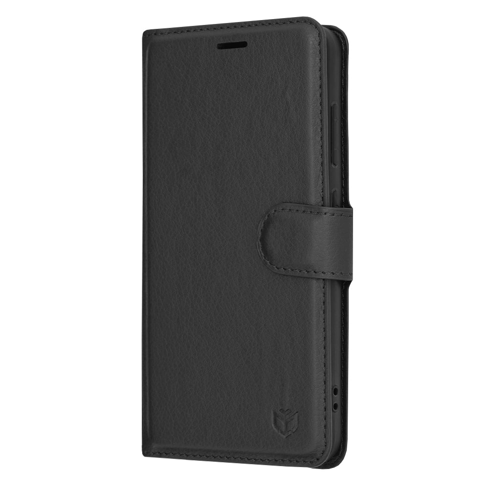 Coque pour Samsung Galaxy S24 S921, Techsuit, Leather Folio, Noire