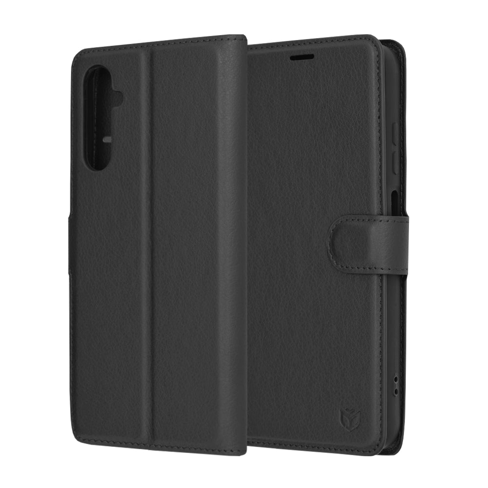 Coque pour Samsung Galaxy S24 S921, Techsuit, Leather Folio, Noire