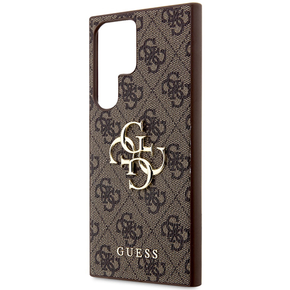 Case for Samsung Galaxy S24 Ultra S928, Guess, 4G Big Logo, Brown