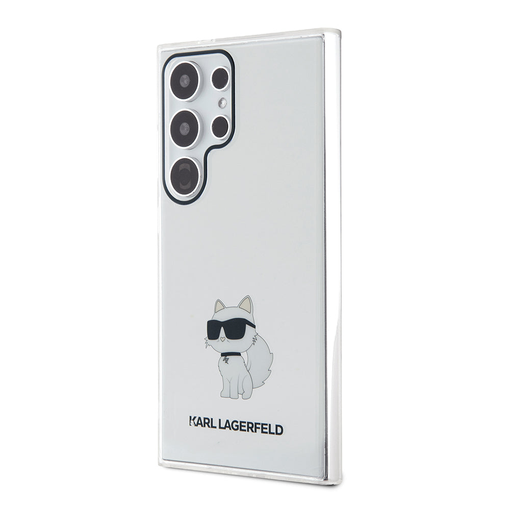 Étui pour Samsung Galaxy S24 Ultra S928, Karl Lagerfeld, IML Luxury Choupette, Transparent