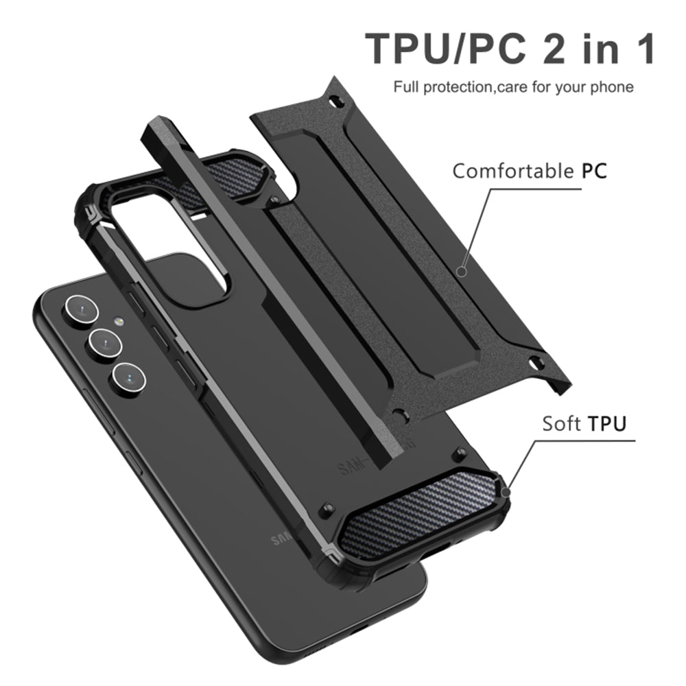 Coque pour Samsung Galaxy S25 Edge S937, Techsuit, Hybrid Armor, Noire