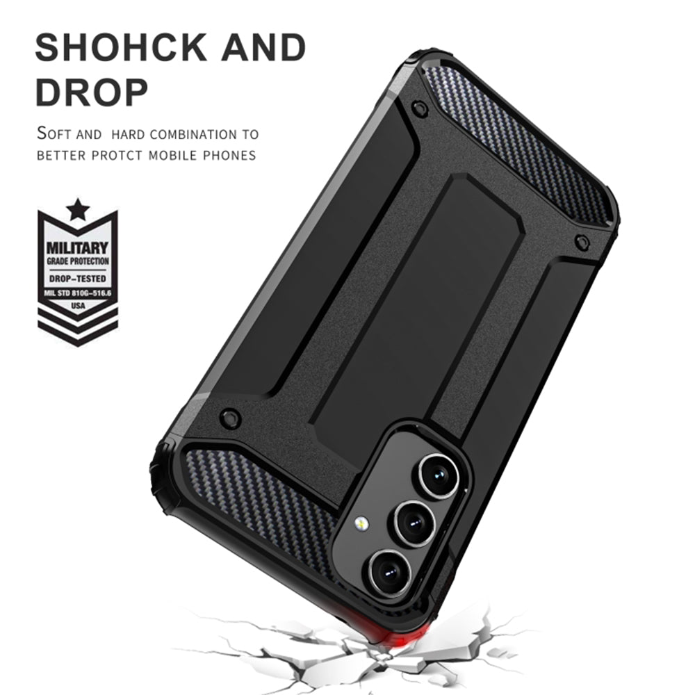 Coque pour Samsung Galaxy S25 Edge S937, Techsuit, Hybrid Armor, Noire