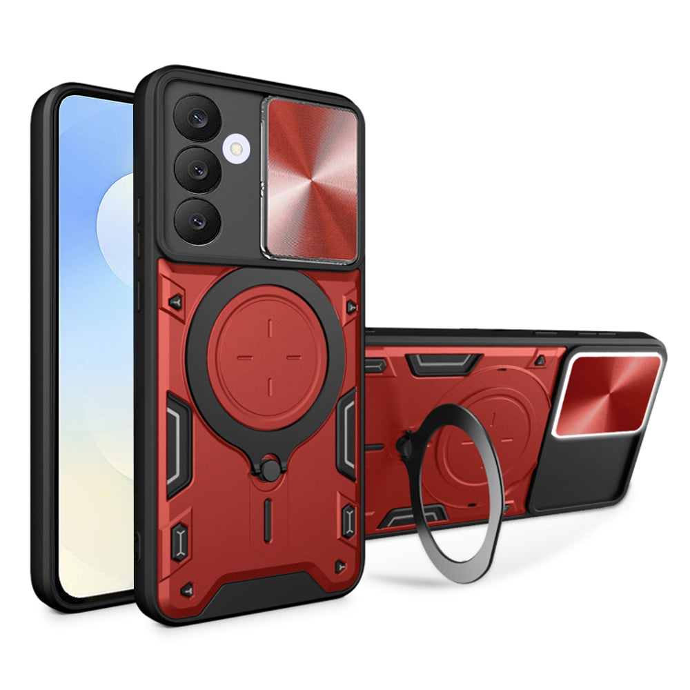 Étui pour Samsung Galaxy S25 FE, Techsuit, CamGuard Pro, Rouge