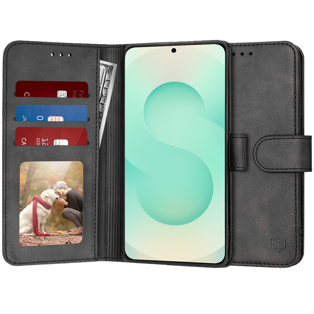 Coque pour Samsung Galaxy S25+ S936, Techsuit, Diary Book, Noire