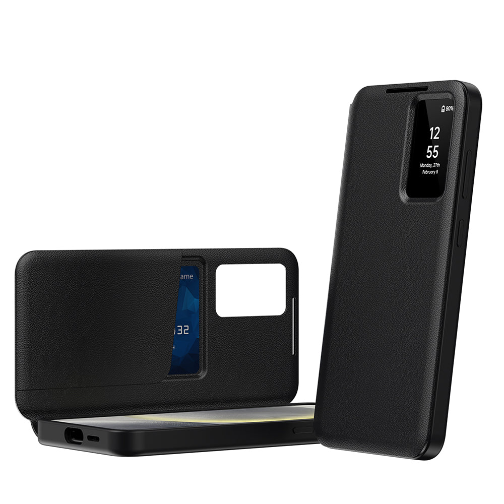 Coque pour Samsung Galaxy S25+ S936, Techsuit, SmartView, Noire