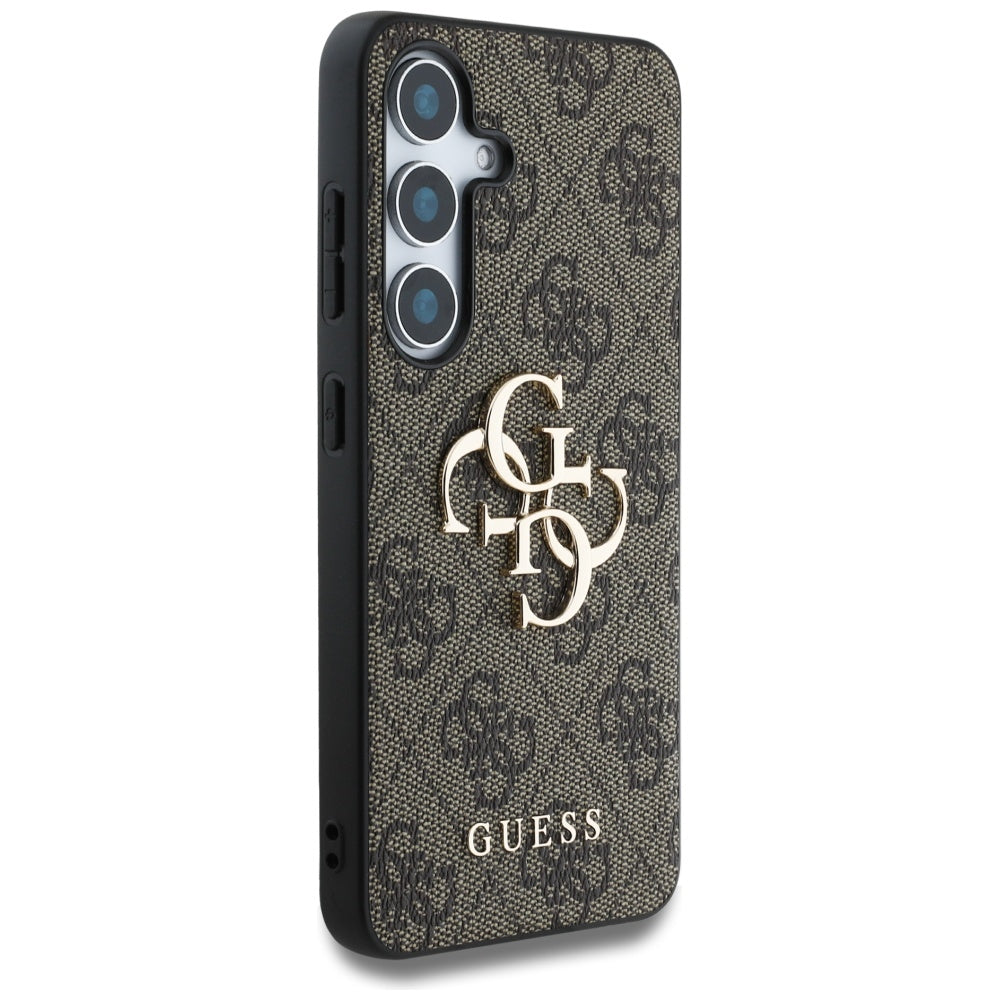 Étui pour Samsung Galaxy S25 S931, Guess, 4G Big Logo, Marron