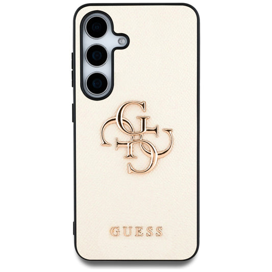 Étui pour Samsung Galaxy S25 S931, Guess, 4G Grained Big and Classic Logo, Beige