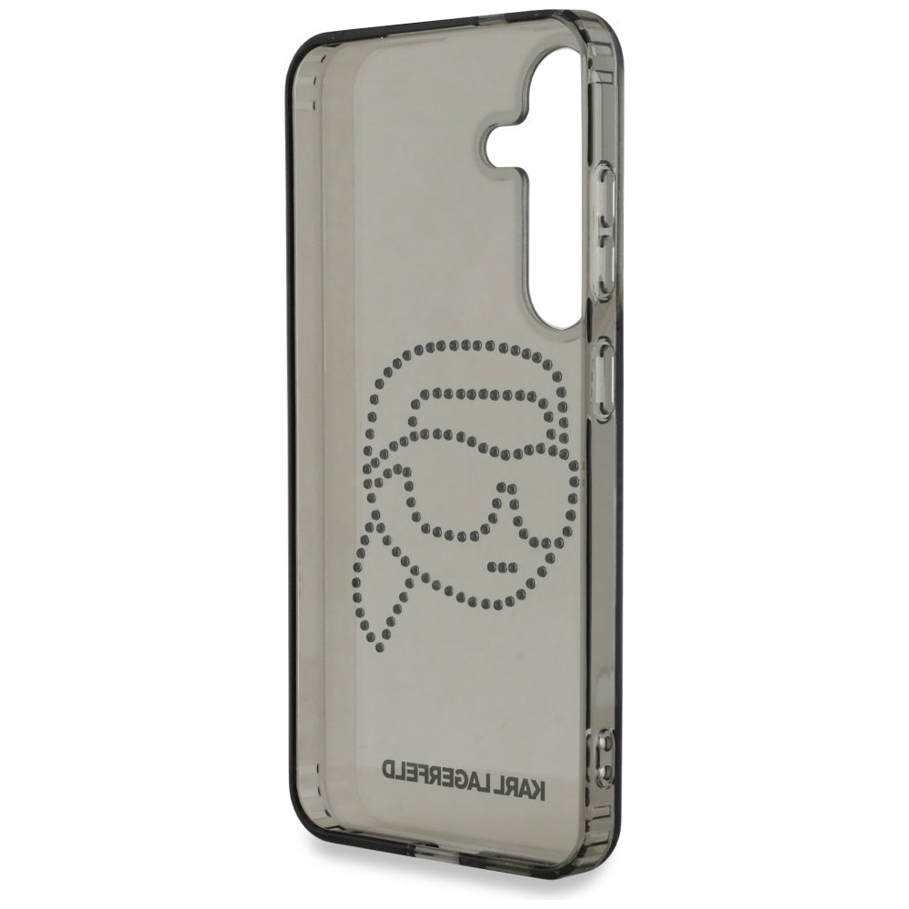 Hülle für Samsung Galaxy S25 S931, Karl Lagerfeld, IML Rhinestones Karl's Head, Schwarz