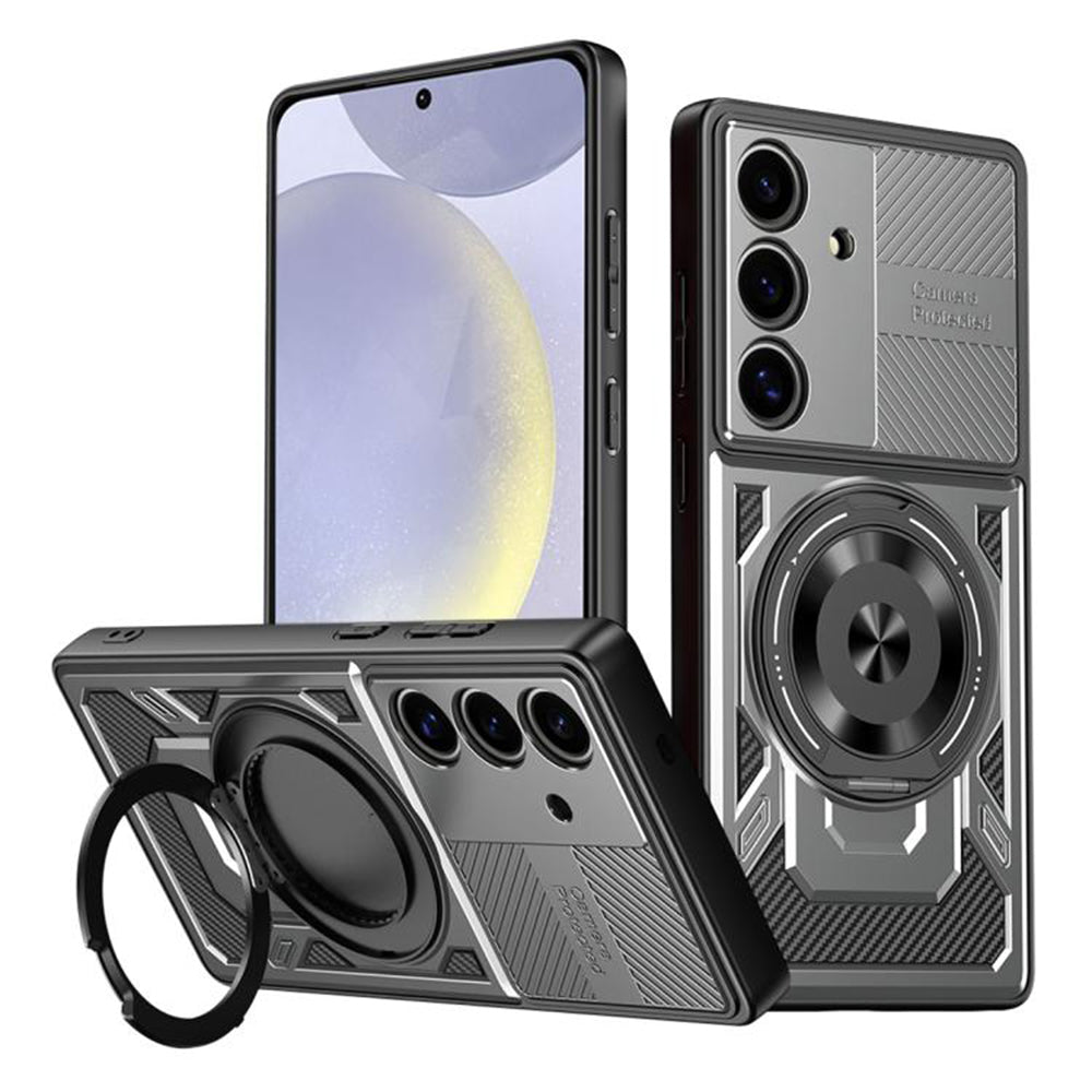 Coque pour Samsung Galaxy S25 S931 / S24 S921, Techsuit, RuggedCam, Gris