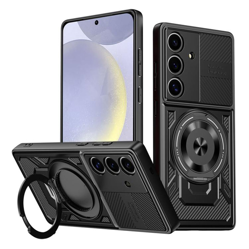 Coque pour Samsung Galaxy S25 S931 / S24 S921, Techsuit, RuggedCam, Noire
