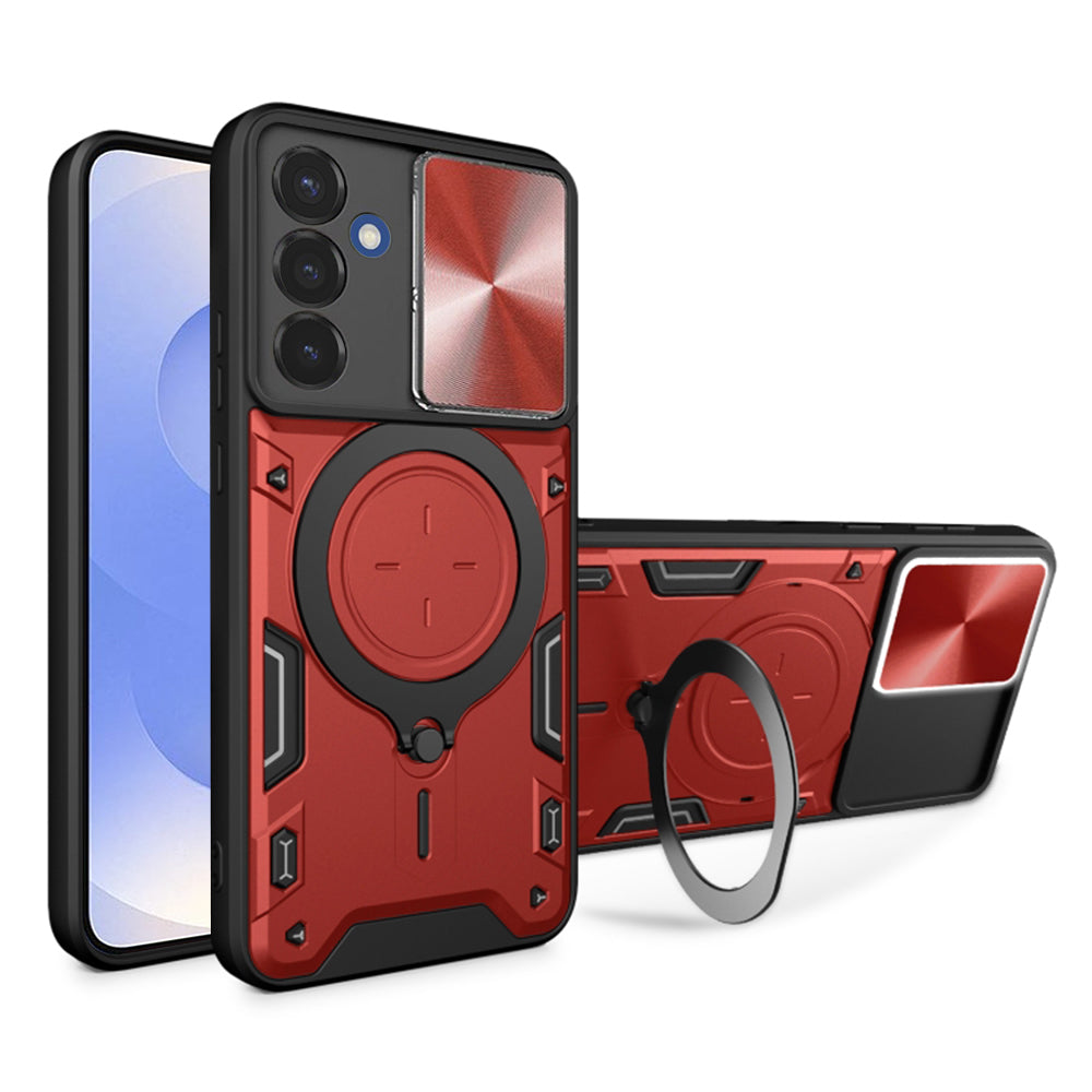 Coque pour Samsung Galaxy S25 S931, Techsuit, CamGuard Pro, Rouge
