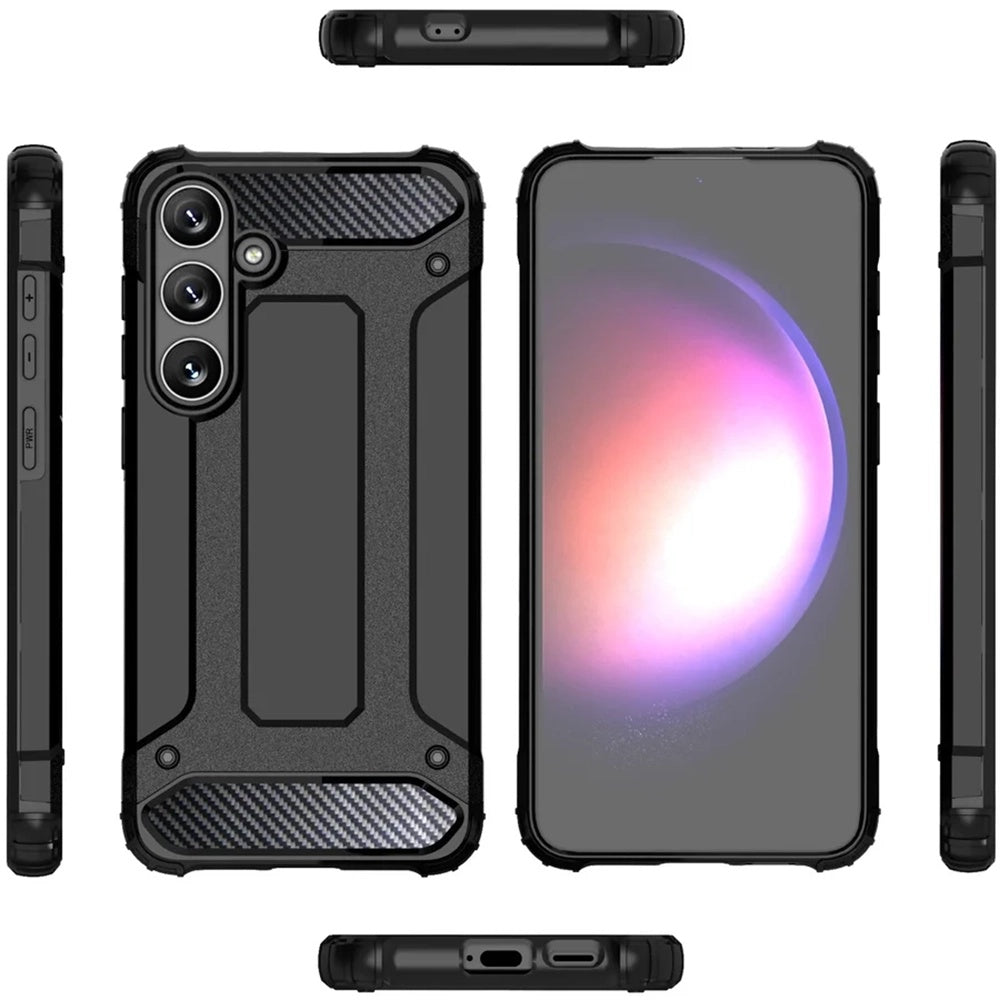 Coque pour Samsung Galaxy S25 S931, Techsuit, Hybrid Armor, Noire