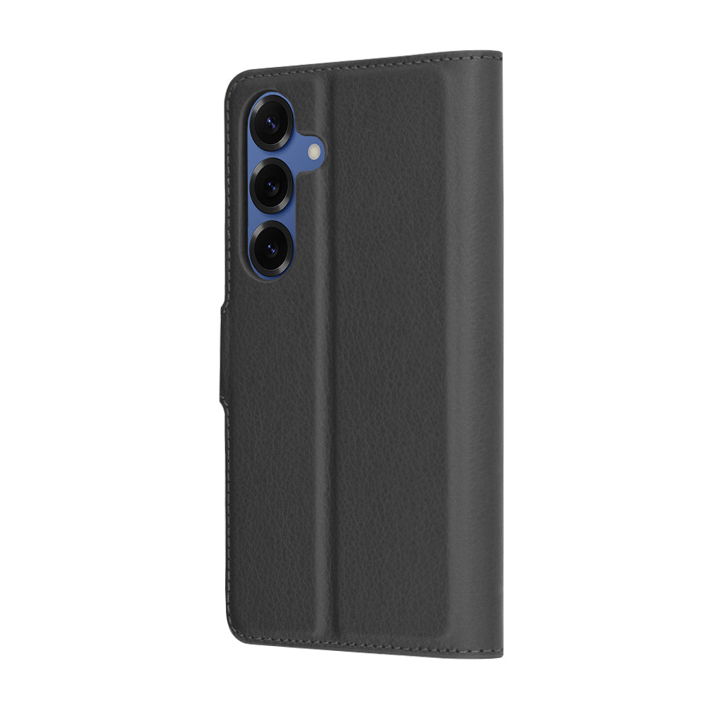 Coque pour Samsung Galaxy S25 S931, Techsuit, Folio en cuir, Noire
