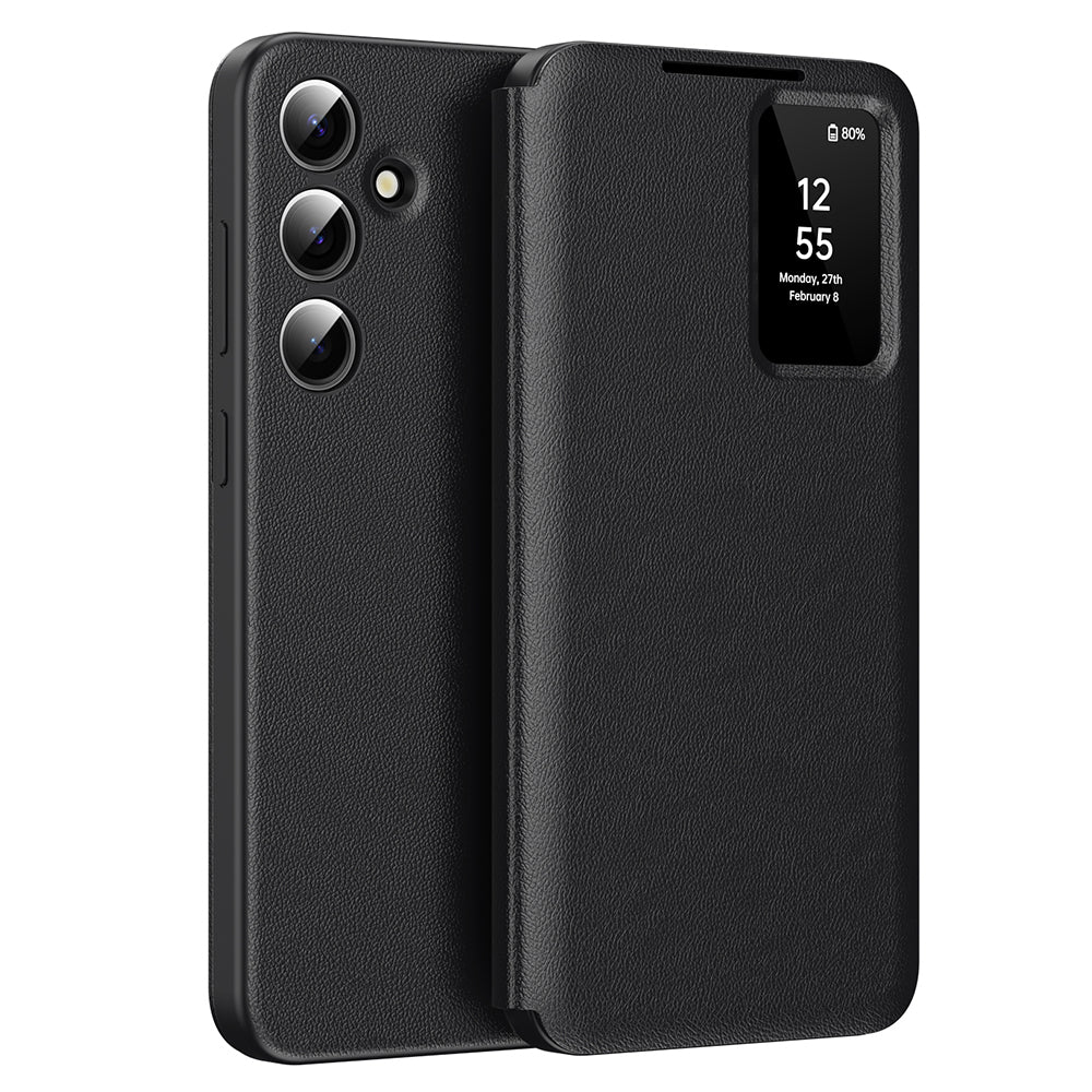 Coque pour Samsung Galaxy S25 S931, Techsuit, SmartView, Noire
