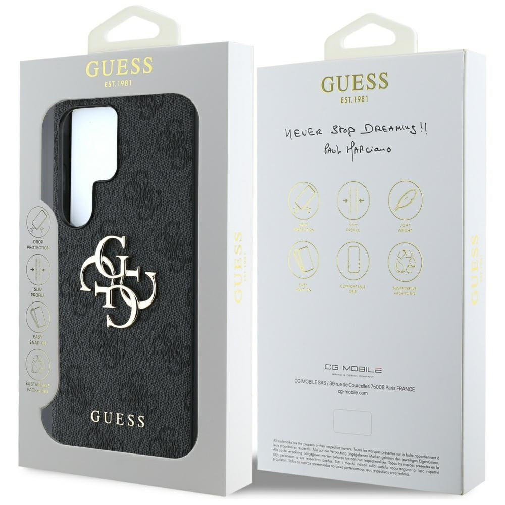 Étui pour Samsung Galaxy S25 Ultra S938, Guess, 4G Big Logo, Noir