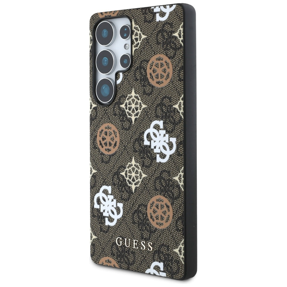 Étui pour Samsung Galaxy S25 Ultra S938, Guess, 4G Peony, Marron