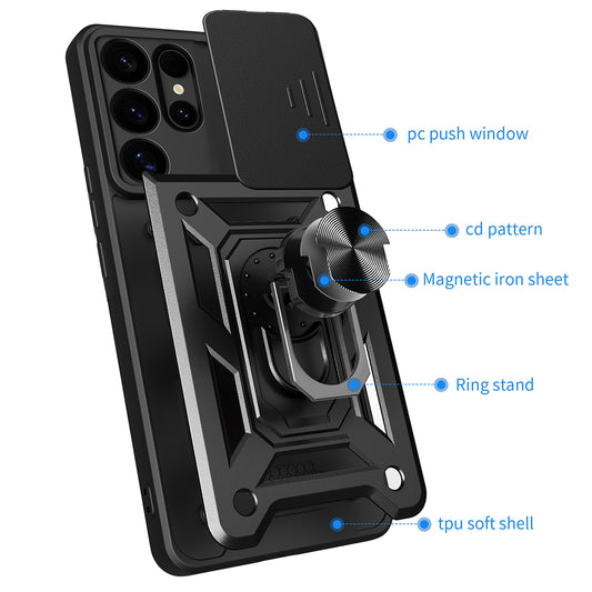 Hülle für Samsung Galaxy S25 Ultra S938, Techsuit, CamShield, Grün