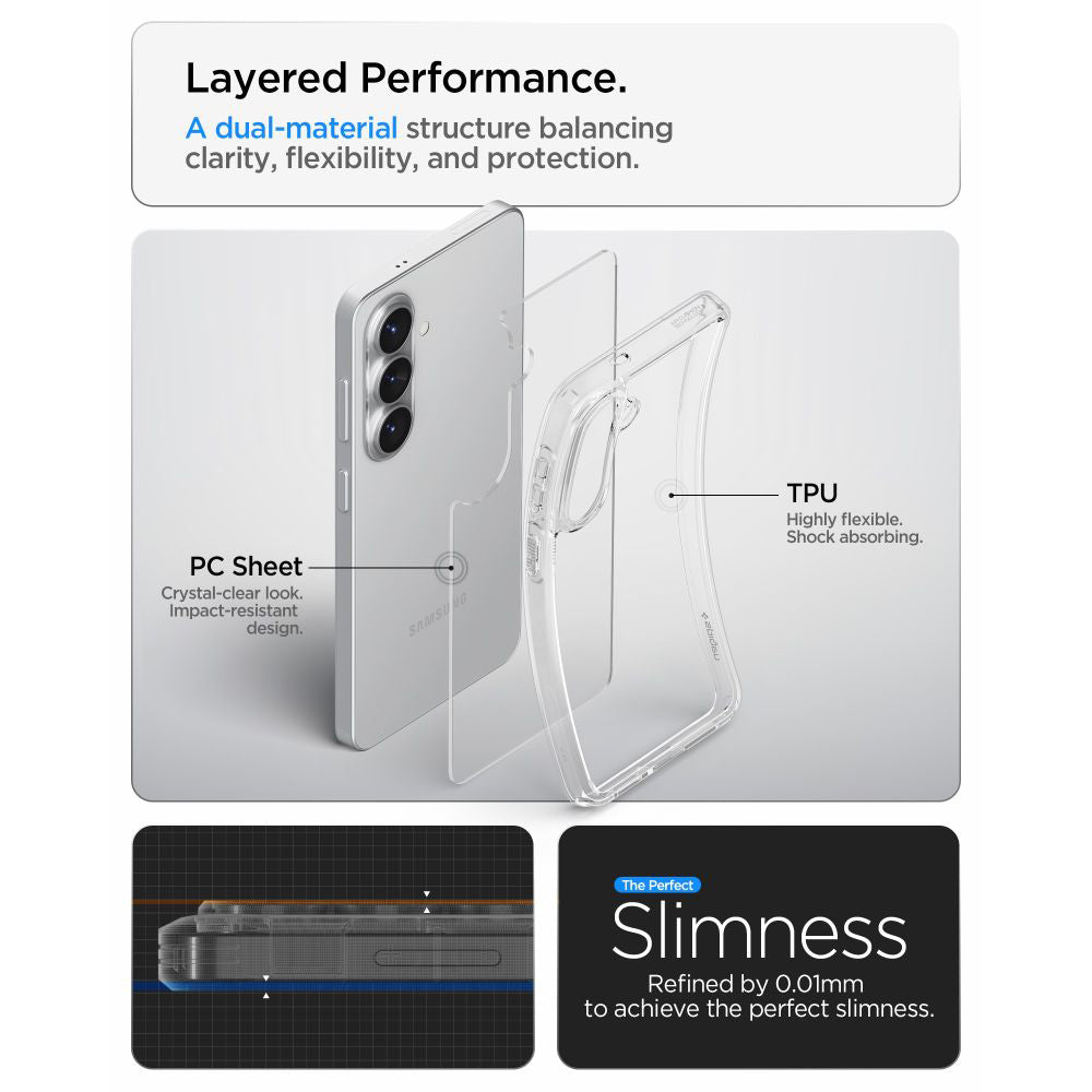 Étui pour Samsung Galaxy S26 Plus S947, Spigen, Ultra Hybrid, Transparent ACS10707