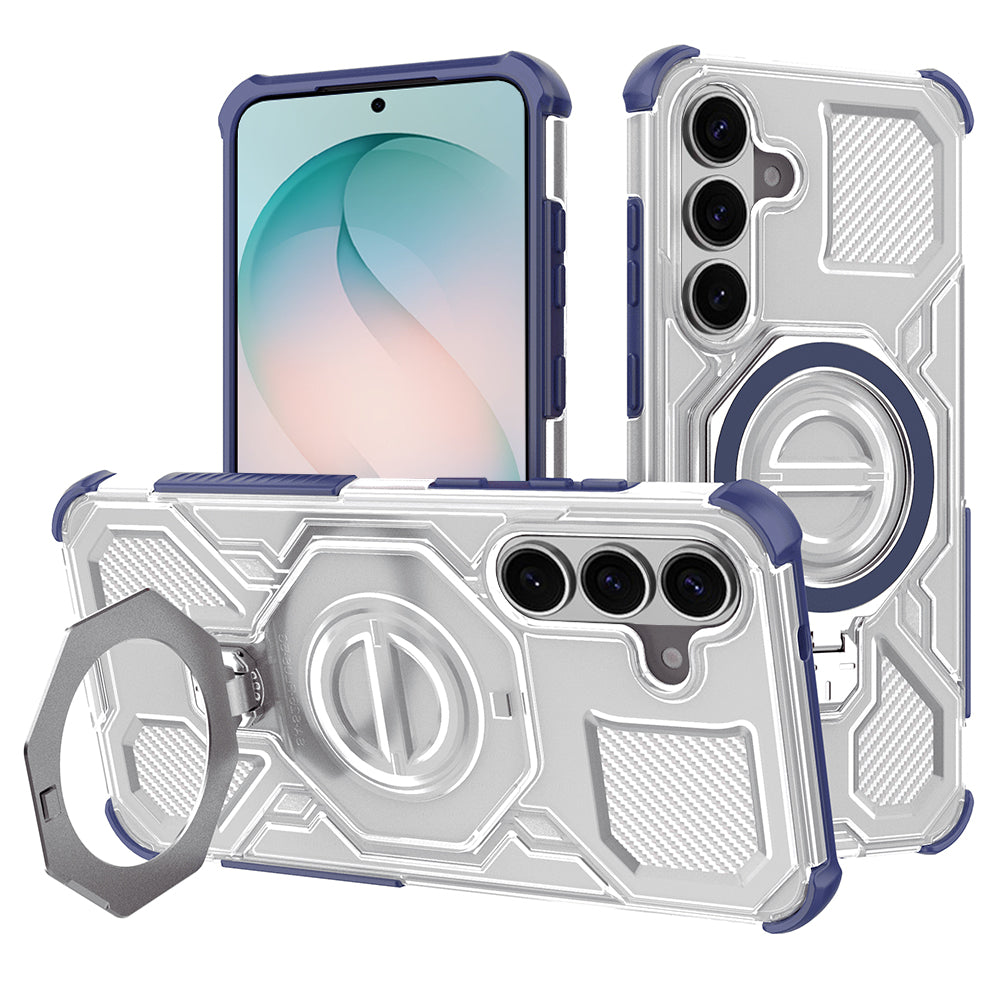Étui pour Samsung Galaxy S26 Plus, Techsuit, Carbon Shield Pro, Bleu