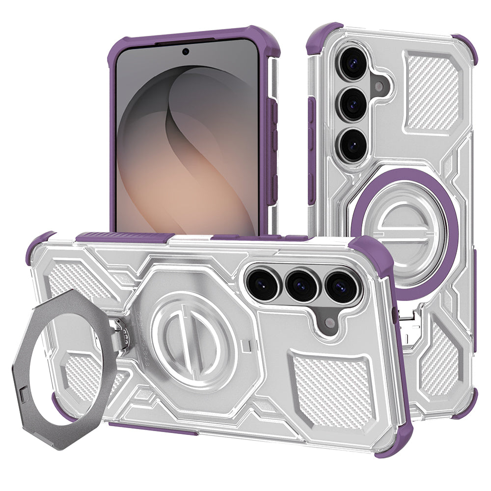 Étui pour Samsung Galaxy S26, Techsuit, Carbon Shield Pro, Violet
