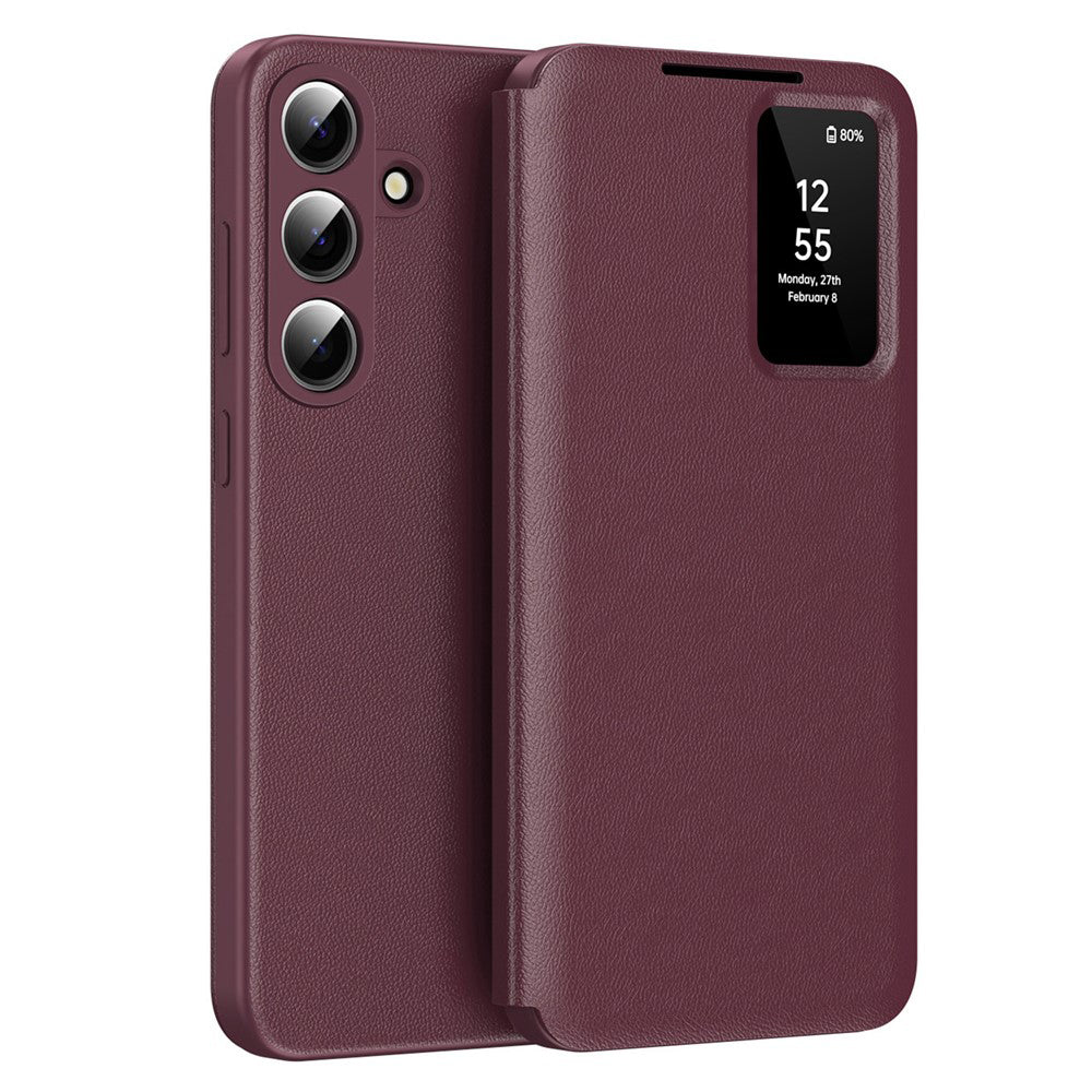 Étui pour Samsung Galaxy S26 S942, Techsuit, SmartView, Rouge