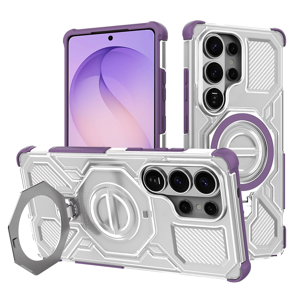 Coque pour Samsung Galaxy S26 Ultra S948, Techsuit, Carbon Shield Pro, Violet