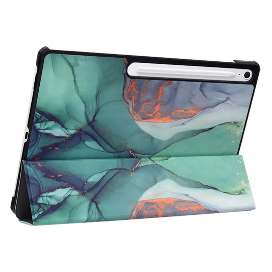 Hülle für Samsung Galaxy Tab S10 FE+, Techsuit, FoldPro Green Time, Mehrfarbig