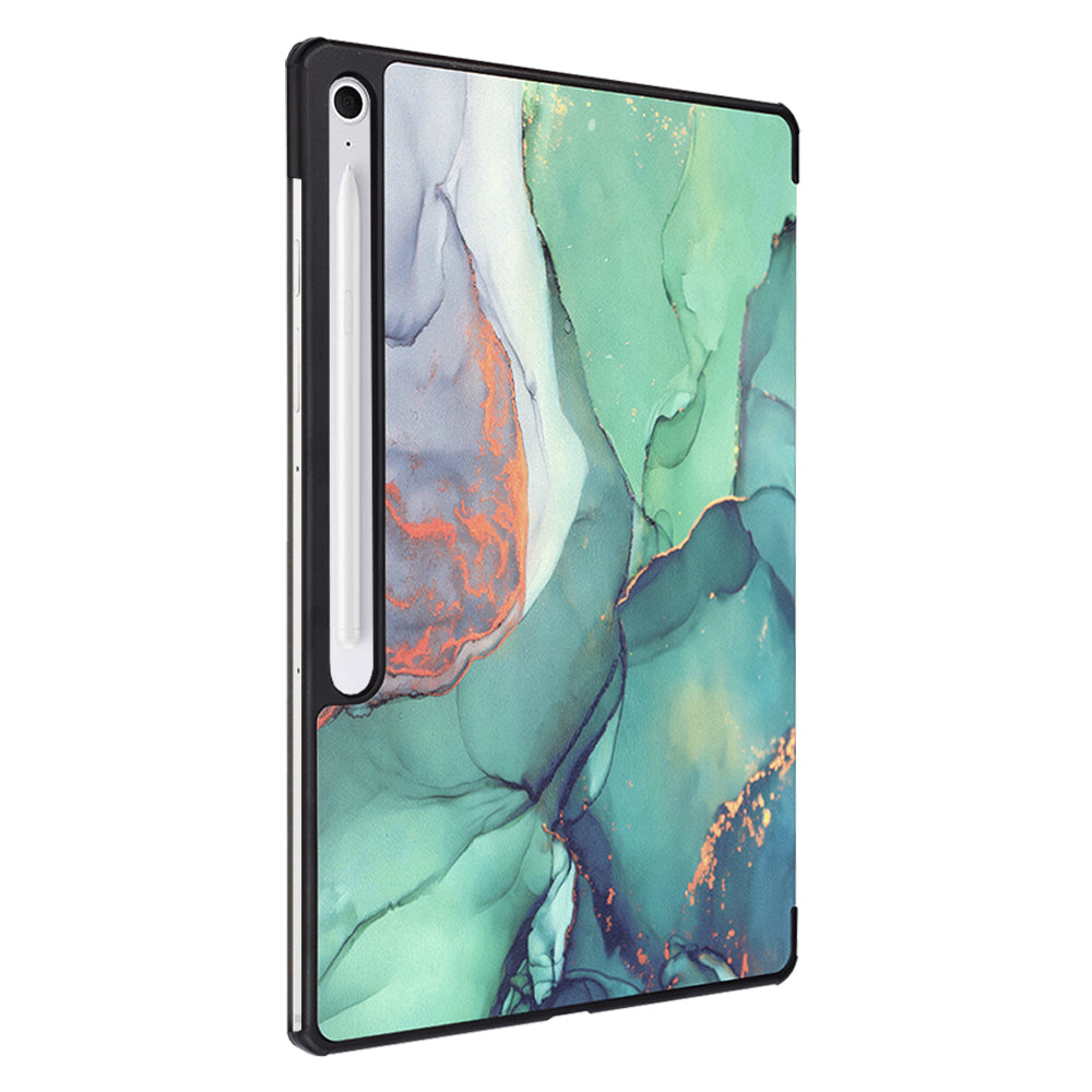 Coque pour Samsung Galaxy Tab S10 FE+, Techsuit, FoldPro Green Time, Multicolore