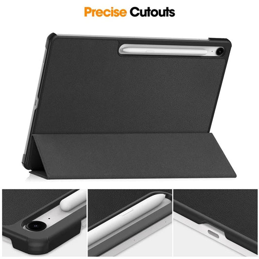 Hülle für Samsung Galaxy Tab S10 FE+, Techsuit, FoldPro, Schwarz