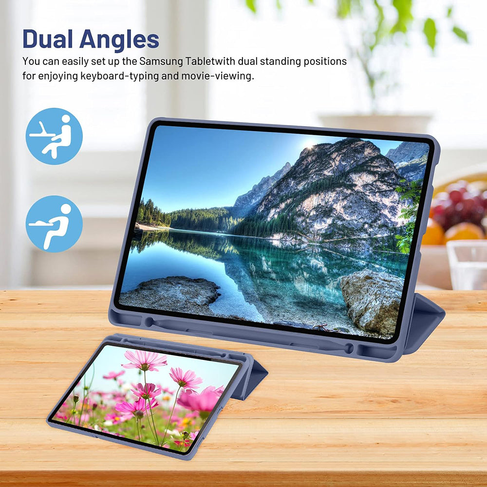 Housse pour Samsung Galaxy Tab S6 Lite (2024) / Tab S6 Lite (2022) / Tab S6 Lite (2020), Techsuit, Flex Trifold, Violet