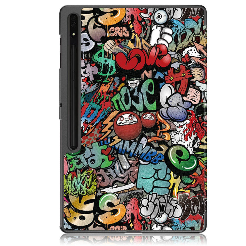 Coque pour Samsung Galaxy Tab S8 Ultra, Techsuit, FoldPro Urban Vibe, Multicolore